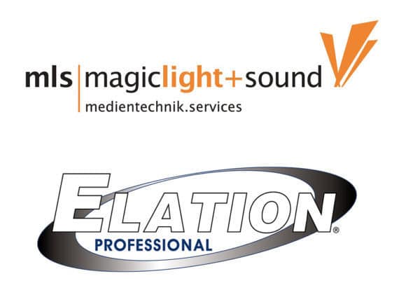 Logo von mls magic light sound und Elation Professional 