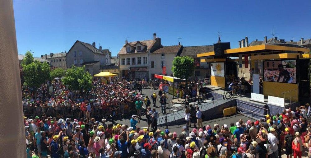 Podium Protocollaire bei der Tour de France 