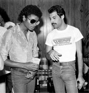 Michael Jackson und Freddie Mercury, Los Angeles, 1980