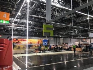 Die Rahmenlinie aus BB&S Pipeline wird die gesamte Fläche des Messestandes sowie alle Höhen- und Seitenlinien umfassen.