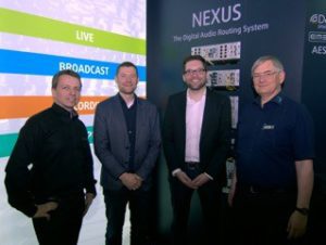 v.l.n.r.: René Harder, Mitglied Geschäftsleitung Stage Tec; Jan Ehrlich, Geschäftsführer, Claudio Becker-Foss, Produktentwicklung, Dr. Helmut Jahne, Geschäftsführer Stage Tec