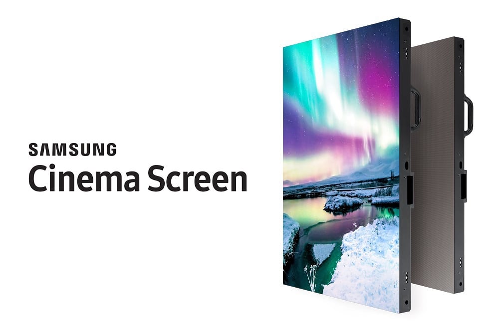 Auf einer Fläche von 10,24m x 5,4m (455 Zoll) kann der Samsung Cinema Screen Filme in 4K-Auflösung wiedergeben.