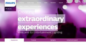 Webseite von Philips Lighting