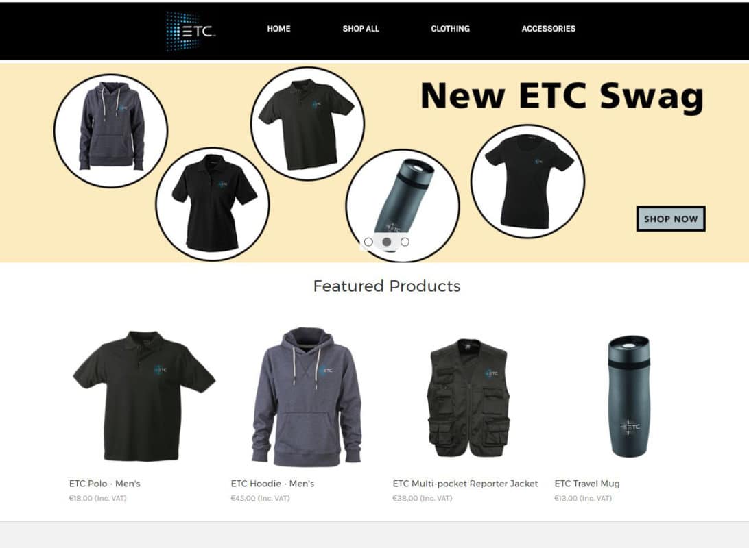 ETC Swag Store Website