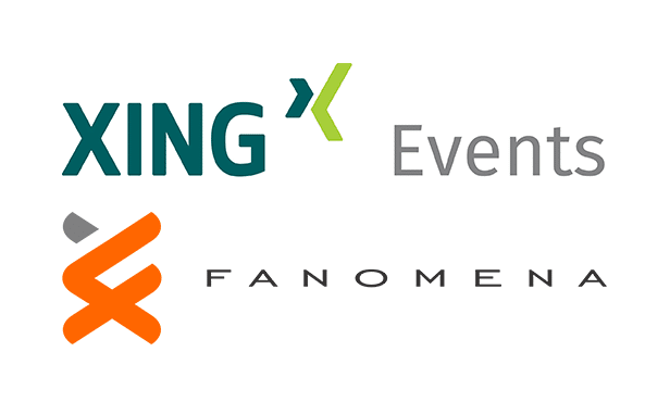 Logos von Xing Events und Fanomena