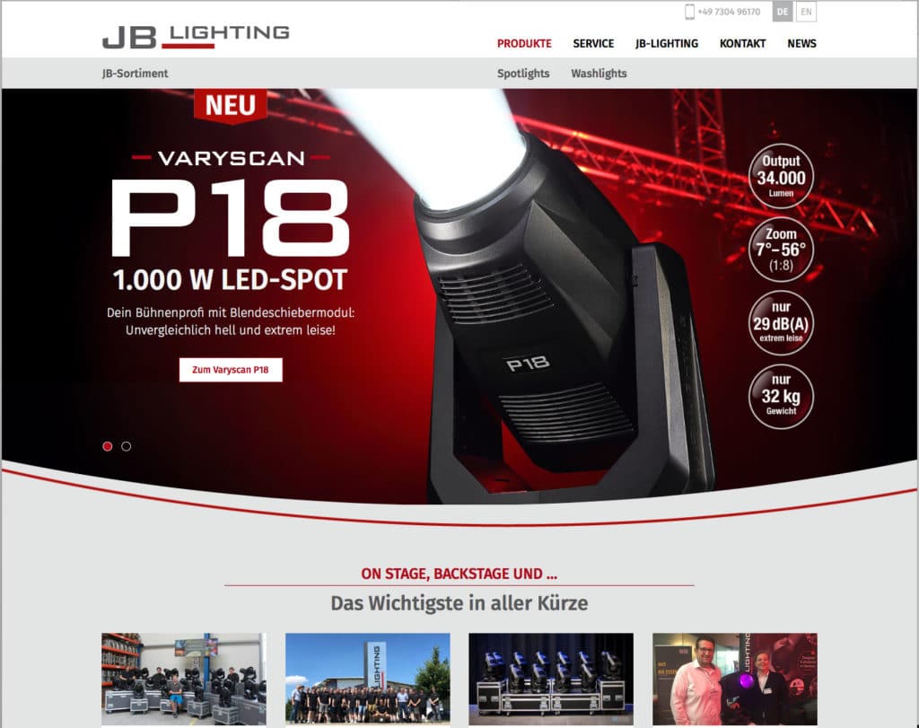 Homepage JB Lighting