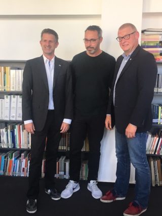 Sacha Ritter (VPLT) , Wesko Rohde (DTHG) und Alexander Schmidt (FAMAB)