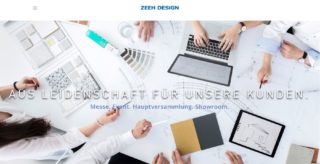 Screenshot der Zeeh Design Website