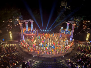 Herkules-Produktion im Delacorte Theatre im New Yorker Central Park