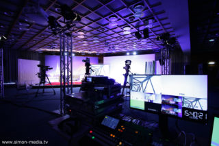 Provisorisches Studio für einen Livestream
