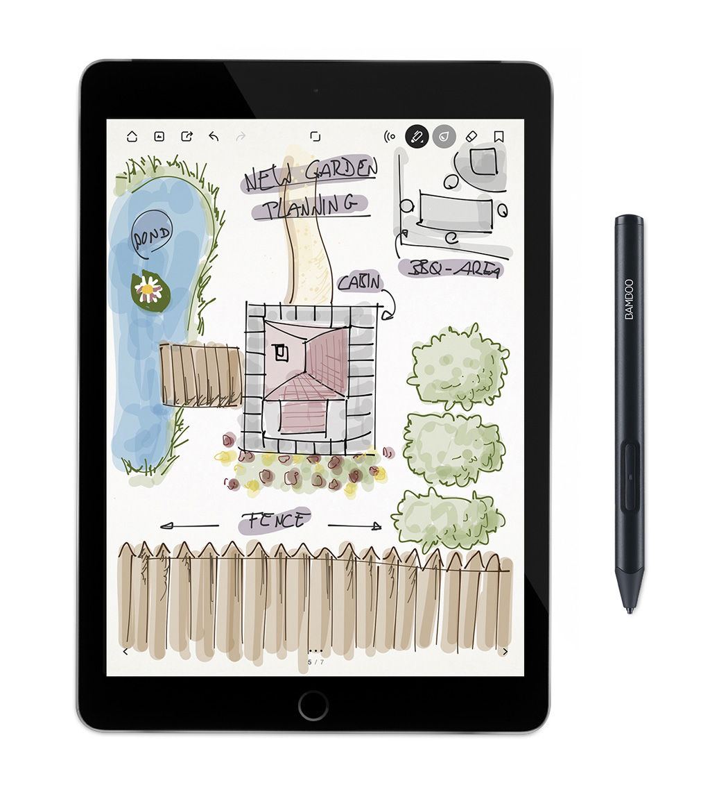 Bamboo Sketch auf dem iPad