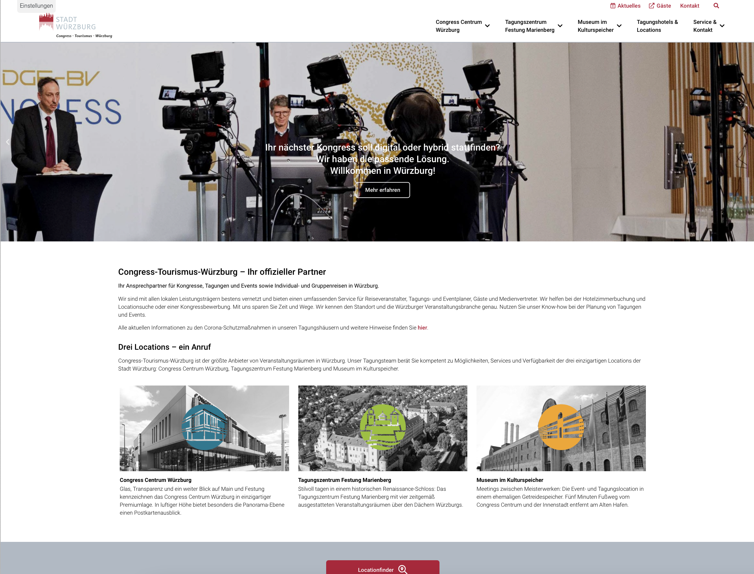 Das neue B2B-Portal für MICE-Events in Würzburg