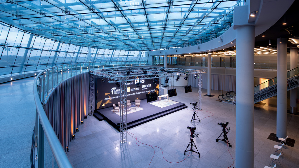 Station Airport Düsseldorf mit neuen Streaming-Studios von N&M