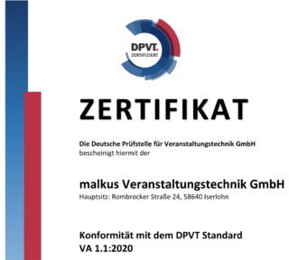 DPVT Zertifikat für Malkus
