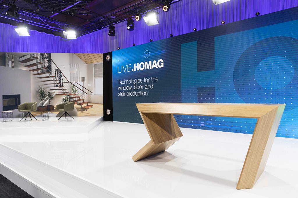 Homag-Stand im Streaming-Studio