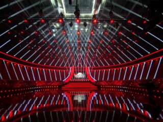 Bühnenbild "Das Duell um die Welt"