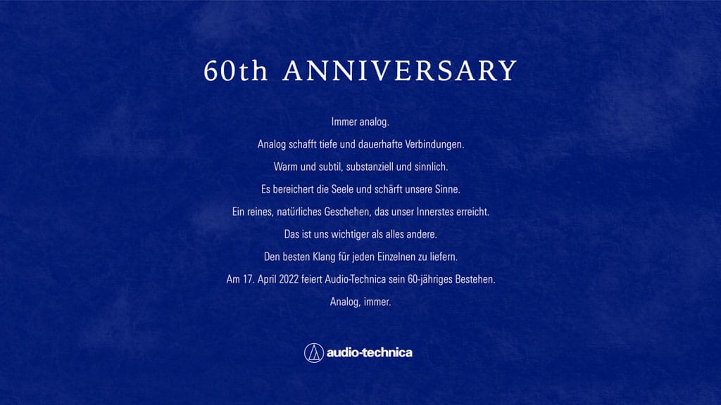 Grafik Audio-Technica 60. Geburtstag mit 