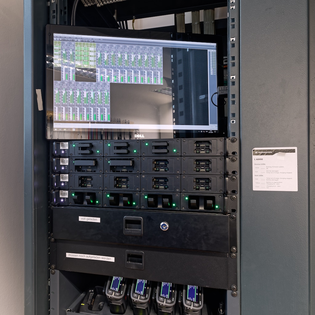 Wireless Systems Manager (Bildschirm) und die Rack-Ladestationen L 6000