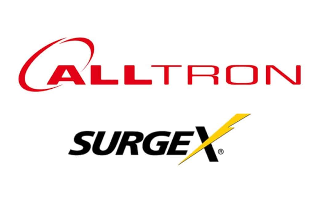 Alltron-Logo und SurgeX-Logo