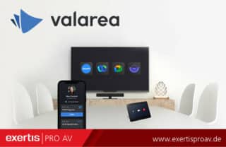 Banner für Vertriebspartnerschaft zwischen Exertis Pro AV und Re Mago für Valarea Softwarelösungen