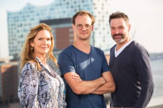 Barbara van der Giessen, Paul Philipp Hermann (mitte) und Peter Friedhofen