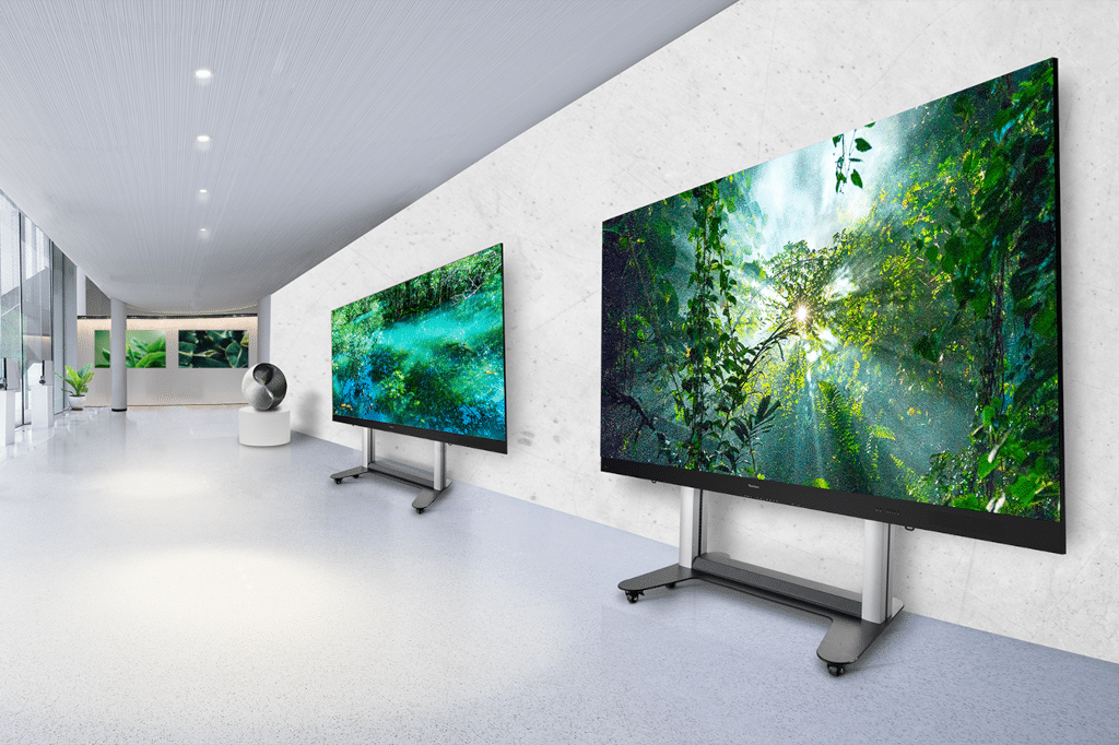 ViewSonic All-in-One Direct View LED Display Solution Kit in Gallerie aufgebaut