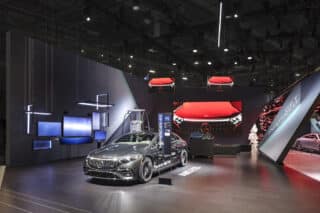 Mercedes-Benz Messestand auf der CES Las Vegas 2023