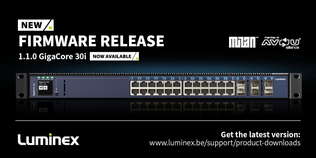 Luminex GigaCore 30i v1.1.0 Firmware