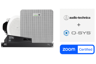 Audio-Technica ATND1061DAN Mikrofon-Array und Q-SYS für Zoom Rooms