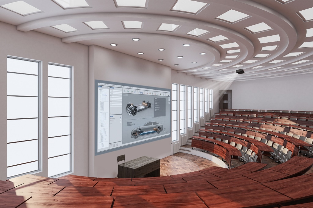 LG ProBeam-Projektor in Hörsaal-Anwendung