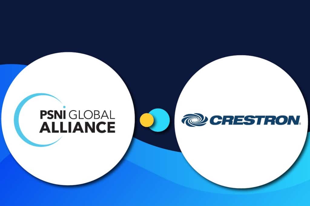 PSNI Global Alliance-Logo und Crestron-Logo