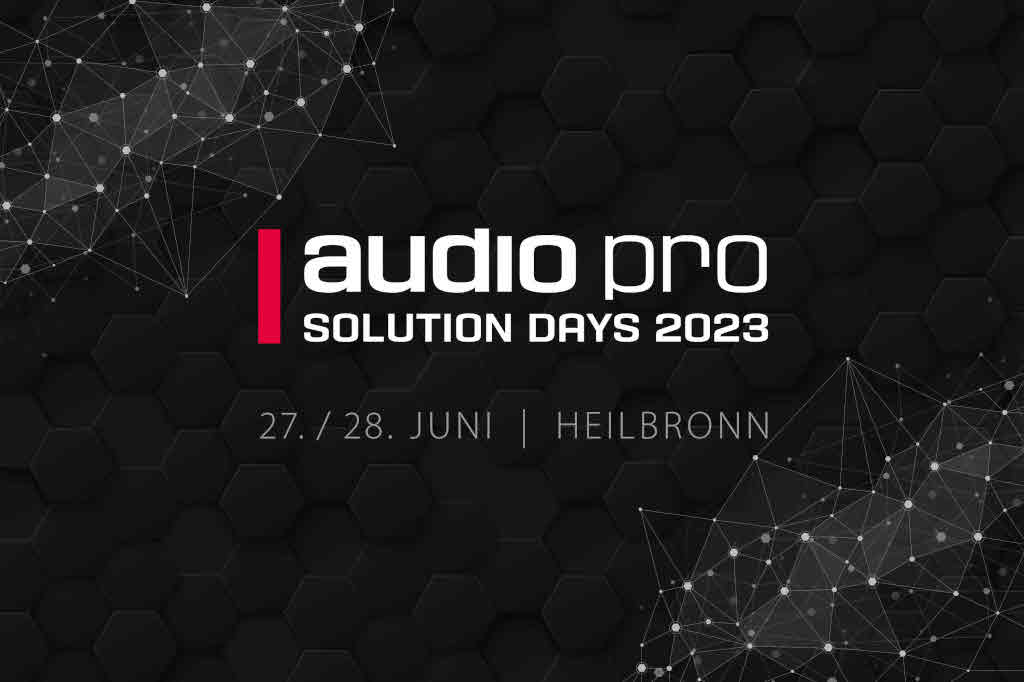 Audio Pro Solution Days 2023 Banner mit Daten