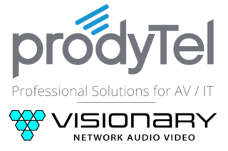 Logos von prodyTel und Visionary