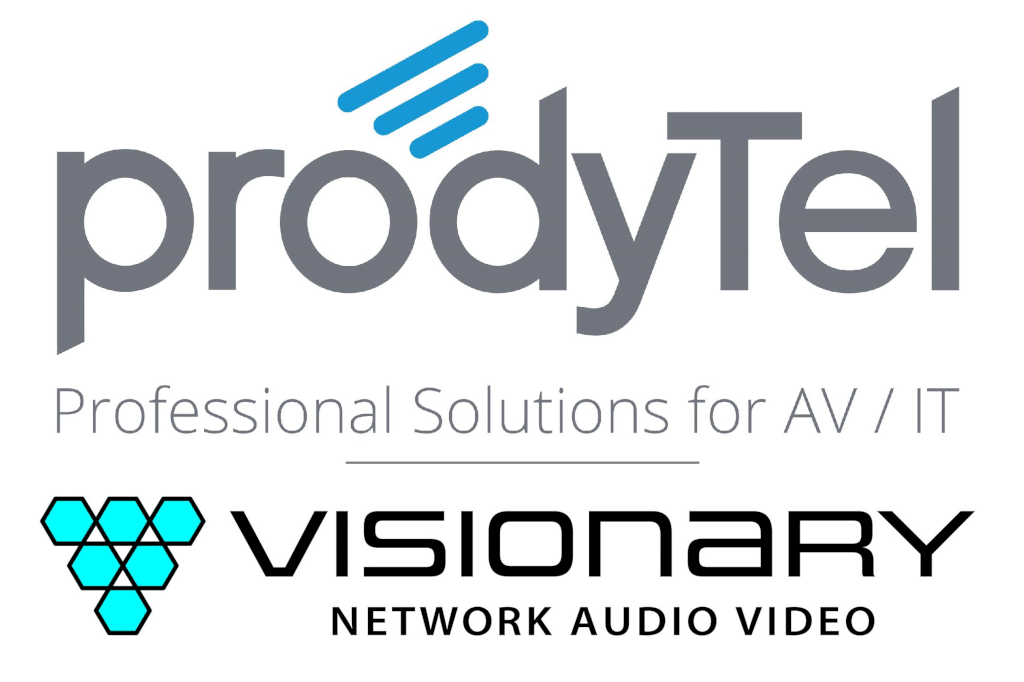 Logos von prodyTel und Visionary