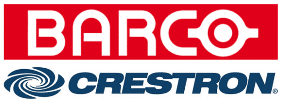 Barco und Crestron Logo