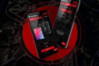 ROE Calculator App auf zwei Smartphones geöffnet