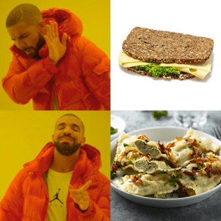 Meme: Bye-bye Pausenbrot – hello bayerische Schlemmerei
