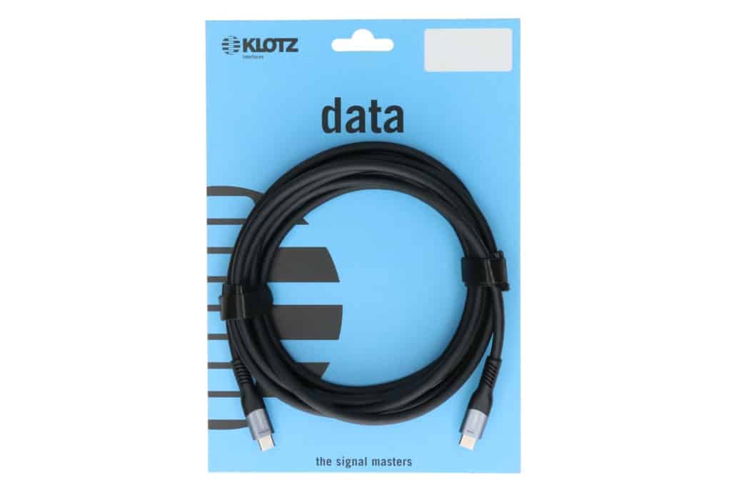 Klotz USB-CC-Kabel in Verpackung