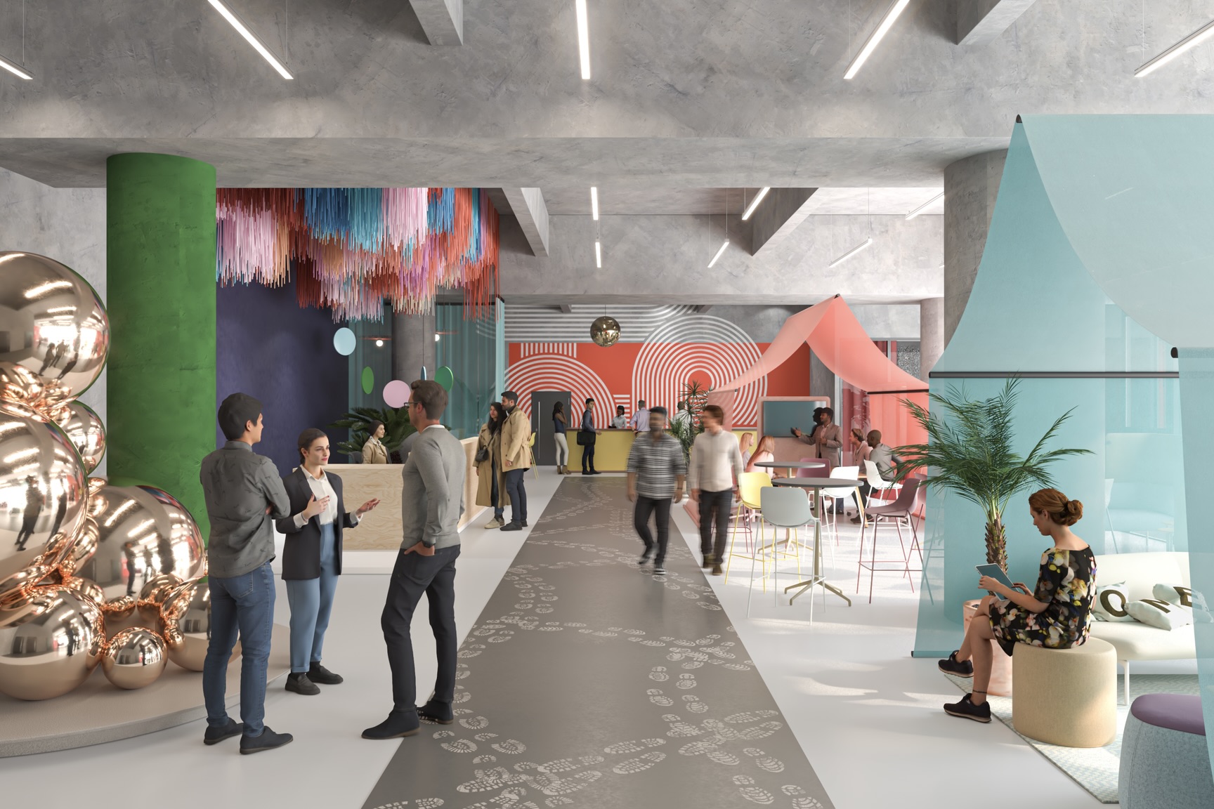 Rendering von der neuen Eventlocation Smartvillage in Neukölln
