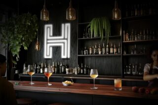 Ansicht der Bar the Hap, die auf der OMR Menschen zum Networken einladen soll