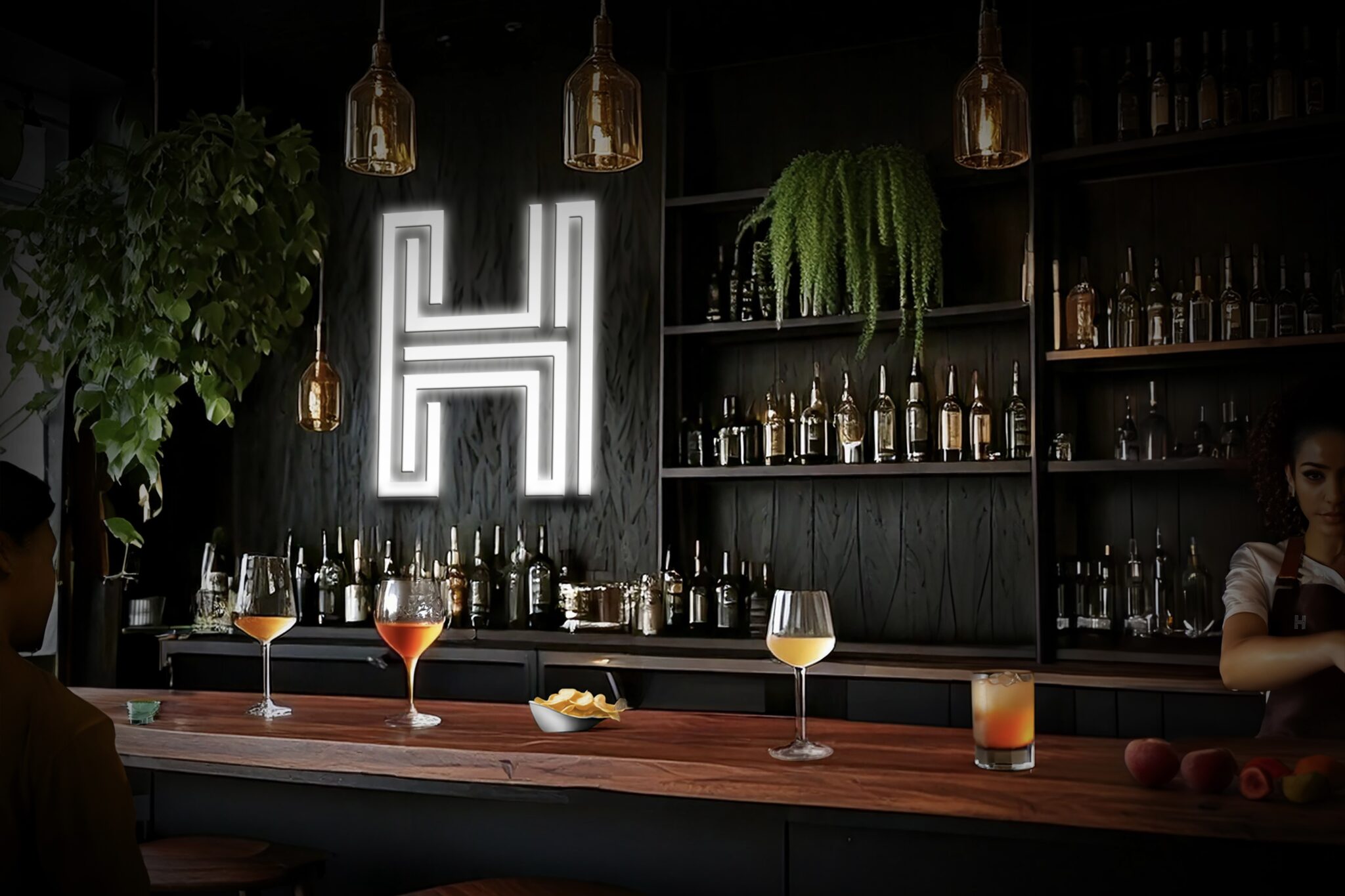 Ansicht der Bar the Hap, die auf der OMR Menschen zum Networken einladen soll
