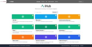 Die Startseite des iHub von IntraFind