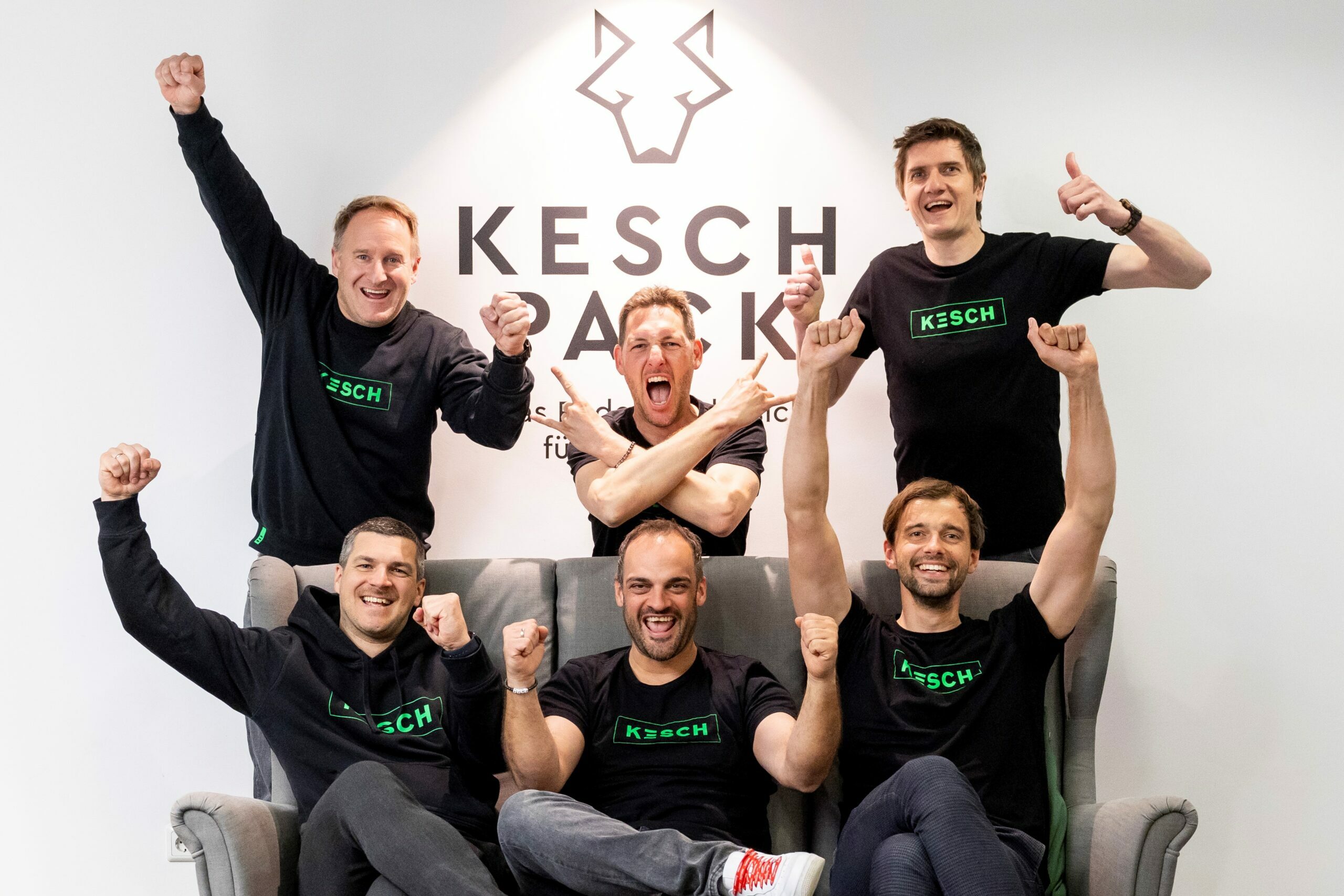 v. hinten links: Thomas Kenyeri, Mario Flieger, Christian Koch; v. vorne links: Rene Leist-Nemeth, Lukas Schütz, Daniel Hilf