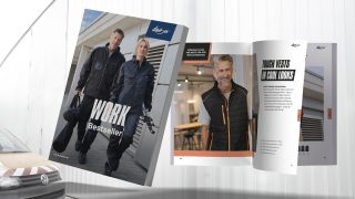 Daiber vertreibt Kleidung für den Arbeitsplatz.