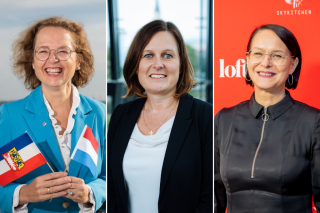 (v.l.n.r.): Dr. Bettina Bunge, Doris Bader und Janka Altmann