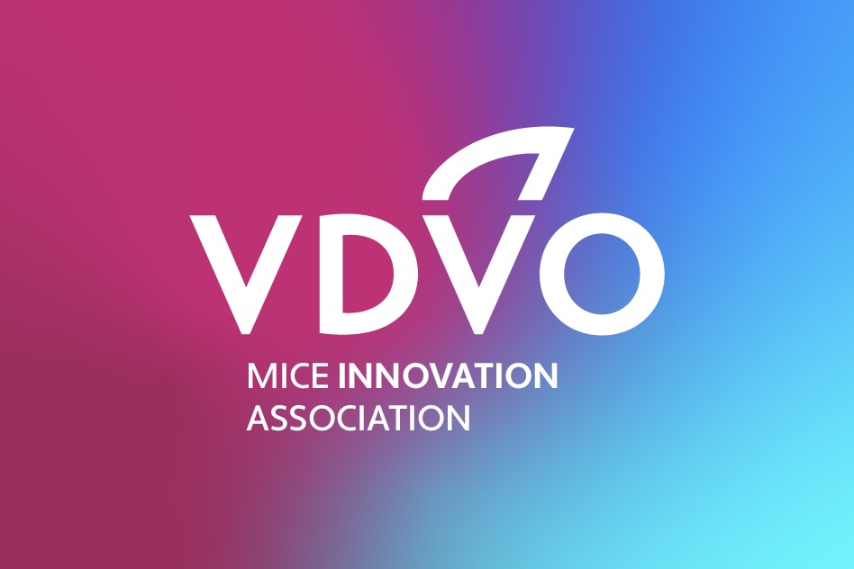 Das Logo vom VDVO aus buntem Grund