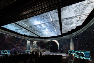 Blick ins Studio im StudioCube in Daejeon mir Bühne und Kamera