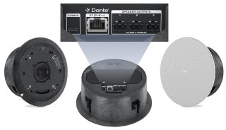 PoE-Lautsprecher NF 4C LP von oben und von hinten