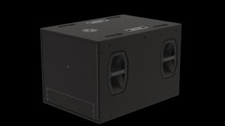 Vorderseite eines schwarzen Cardioid-Subwoofera CS15