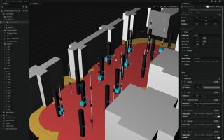 Screenshot aus der Steuerungplattform SP Grid mit 3D-Darstellung